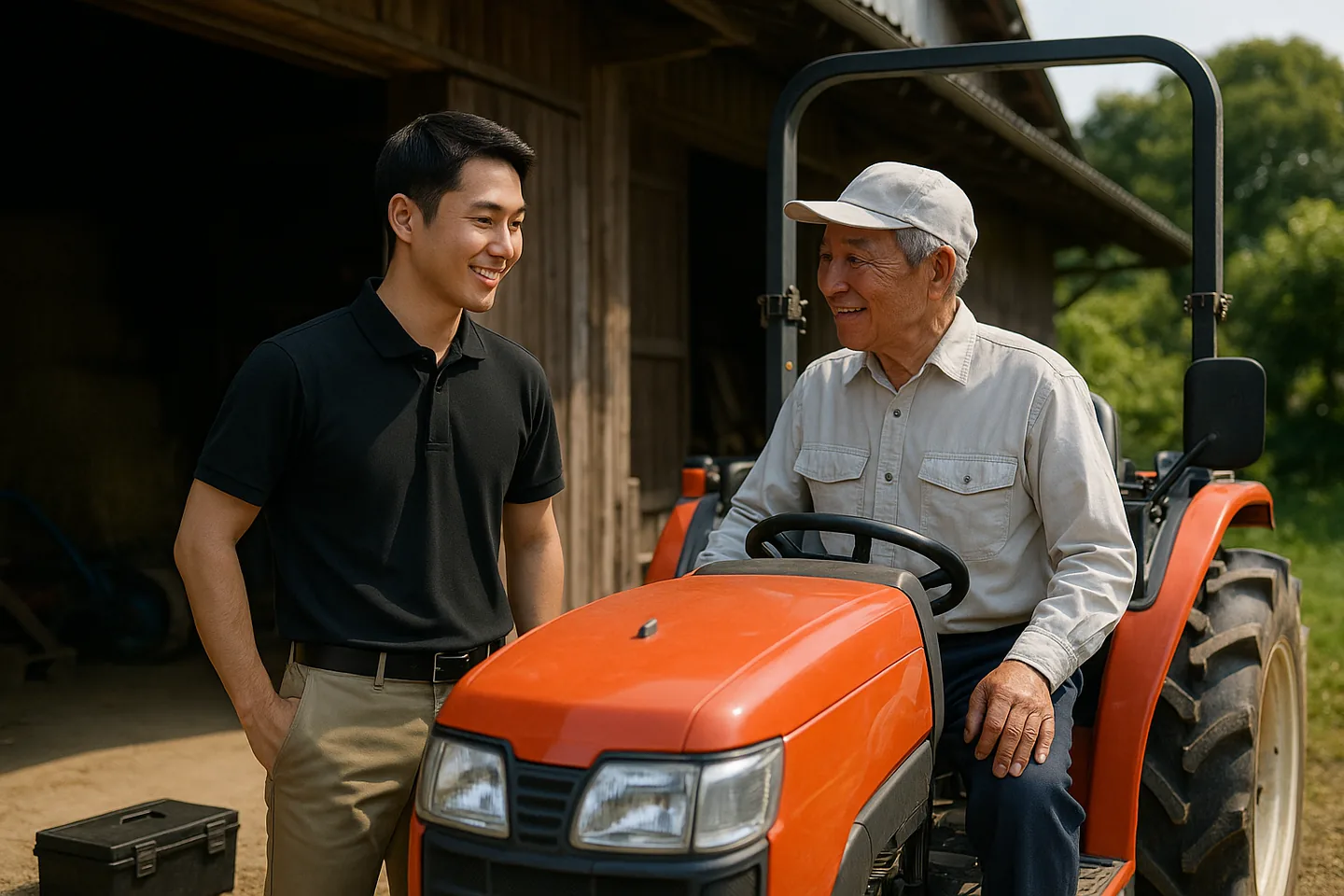 農機具の査定の様子